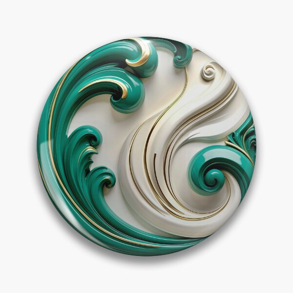 Item preview, Sculptural Jade with Gold Enamel designed and sold by Vicky Brago-Mitchell®.