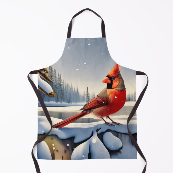 Item preview, Cardinal in a Snowy Lakeside Scene designed and sold by Gustavo Navarro.