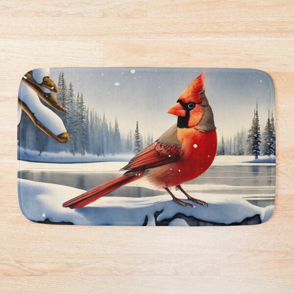 Item preview, Cardinal in a Snowy Lakeside Scene designed and sold by Gustavo Navarro.