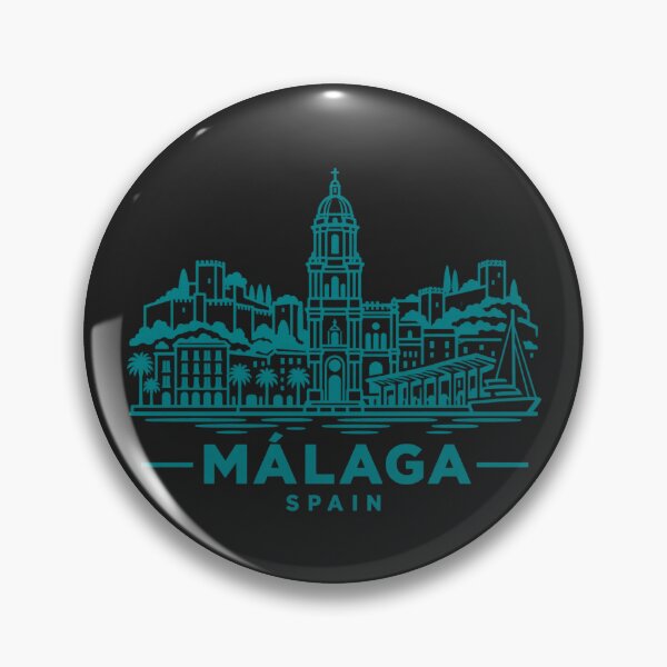 Item preview, Malaga Spain Line Art Skyline Poster designed and sold by CMYKStudio.