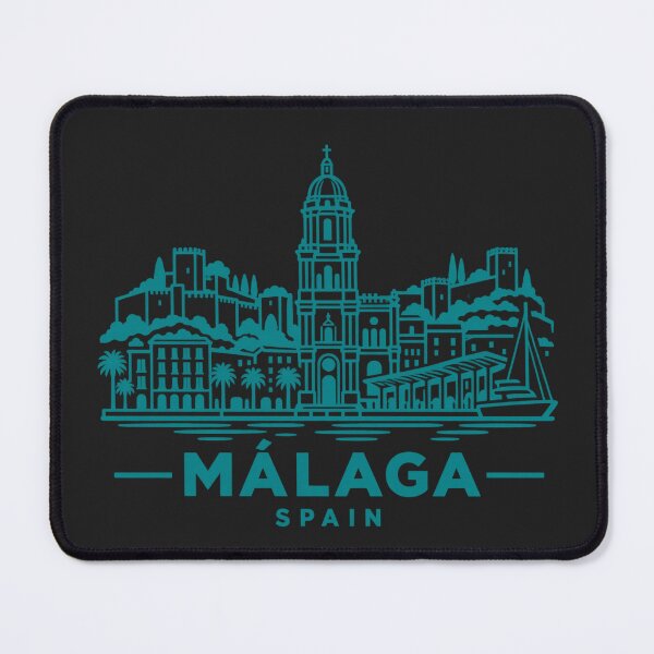 Item preview, Malaga Spain Line Art Skyline Poster designed and sold by CMYKStudio.