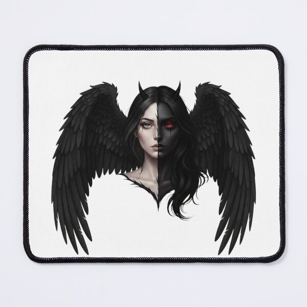 Item preview, Dark Angel and Demon Split Face designed and sold by ZyVoAli.