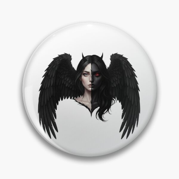 Item preview, Dark Angel and Demon Split Face designed and sold by ZyVoAli.