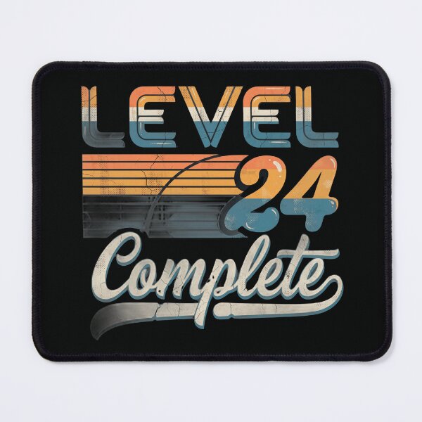 Item preview, Level 24 Complete Glossy Retro Sunset Bold 3D Vintage Birthday designed and sold by Zizo-DR44.
