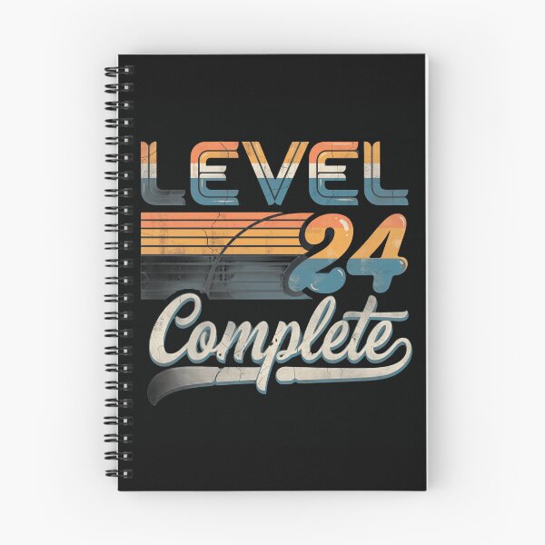 Item preview, Level 24 Complete Glossy Retro Sunset Bold 3D Vintage Birthday  designed and sold by Zizo-DR44.