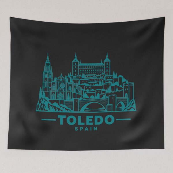 Item preview, Toledo Spain Line Art Landmark Poster designed and sold by CMYKStudio.