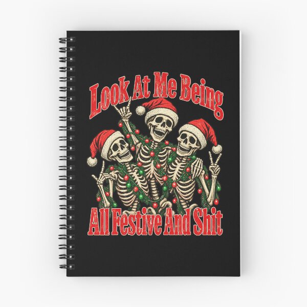 Item preview, Look At Me Being Festive Funny Christmas Skeletons Holiday Design designed and sold by AnimeSH9.