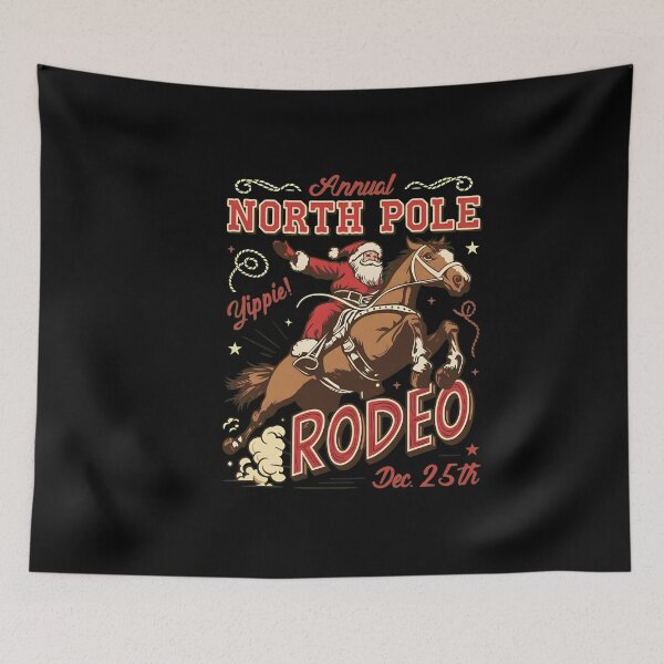 Item preview, Annual North Pole Rodeo Santa Horse  designed and sold by DEIDRAEPERSON.