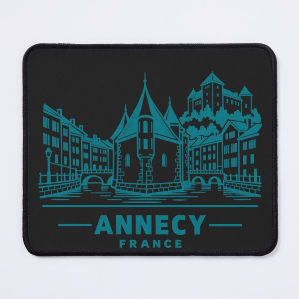 Item preview, Annecy France Line Art Lake Poster designed and sold by CMYKStudio.
