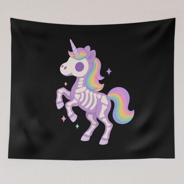Item preview, Skeleton Unicorn Spooky Cute designed and sold by elainew2irma.