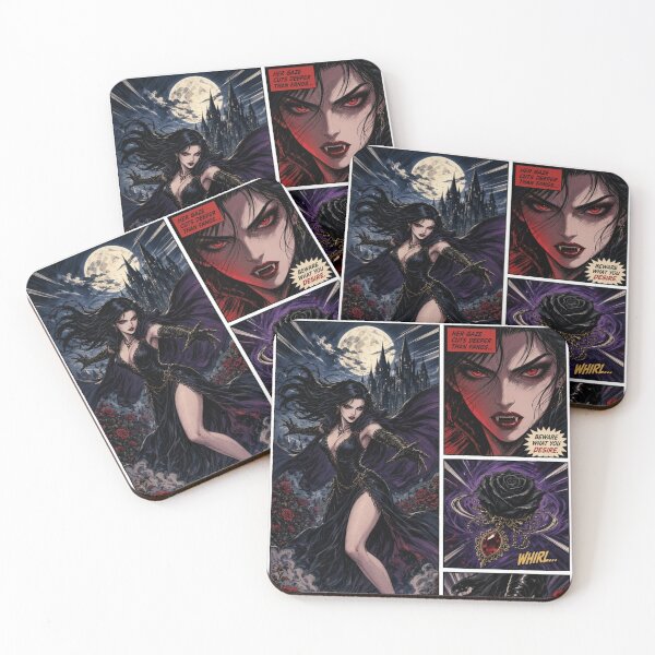 Item preview, Vampire Queen Gothic Horror Comic Panel designed and sold by JonelleTshirts.