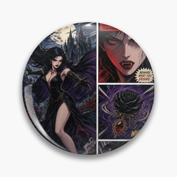 Item preview, Vampire Queen Gothic Horror Comic Panel designed and sold by JonelleTshirts.