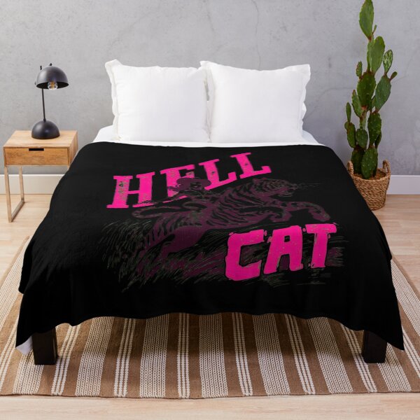 Item preview, HELL CAT Tiger Rider Vintage Neon Pink designed and sold by DEIDRAEPERSON.