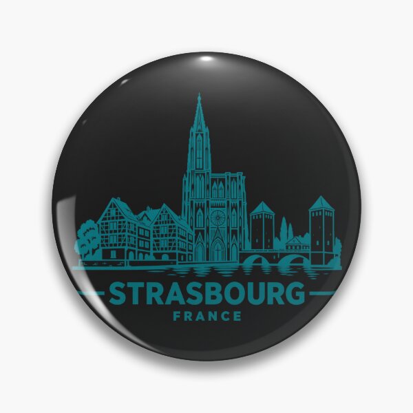 Item preview, Strasbourg France Line Art Landmark Poster designed and sold by CMYKStudio.