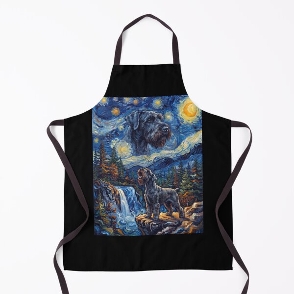 Item preview, Giant Schnauzer Howling Moon Starry Night Van Gogh Art Animal Lover designed and sold by dian-rody-crest.