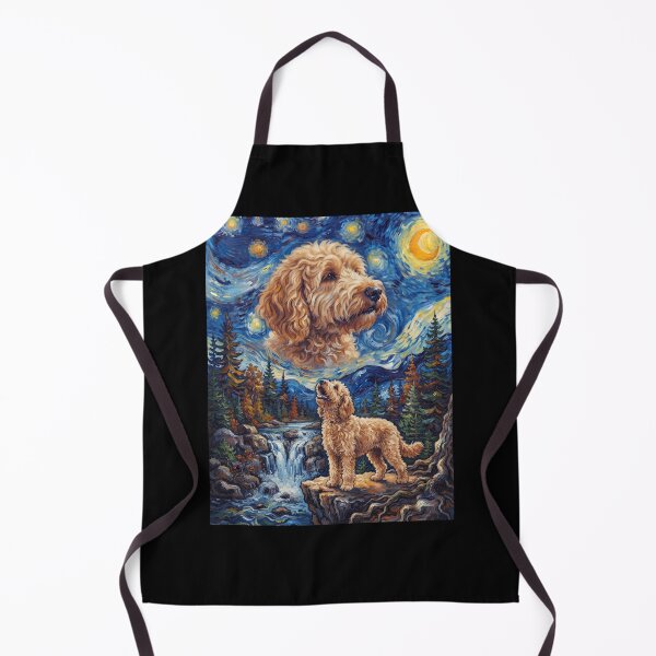 Item preview, Goldendoodle Howling Moon Starry Night Van Gogh Art Dog Lover designed and sold by dian-rody-crest.