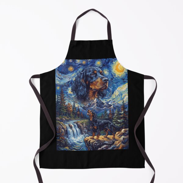 Item preview, Gordon Setter Howling Moon Starry Night Van Gogh Art Animal Lover designed and sold by dian-rody-crest.