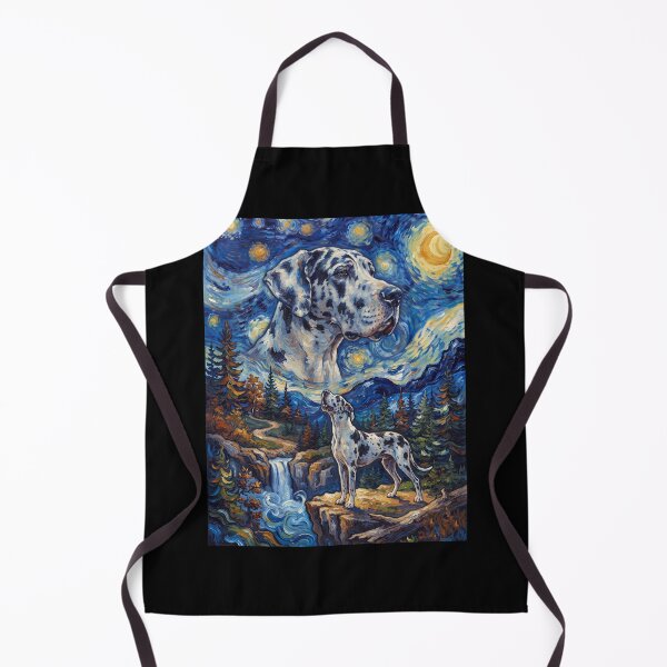 Item preview, Great Dane Howling Moon Starry Night Van Gogh Art Dog Lover designed and sold by dian-rody-crest.