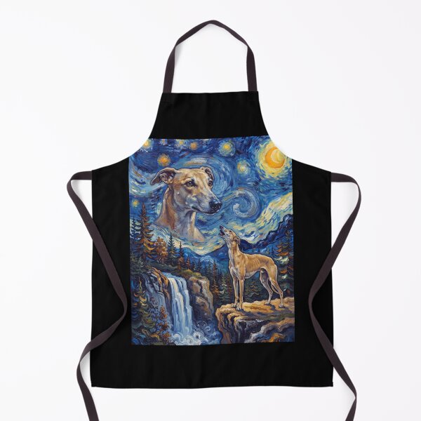 Item preview, Greyhound Howling Moon Starry Night Van Gogh Art Dog Lover designed and sold by dian-rody-crest.