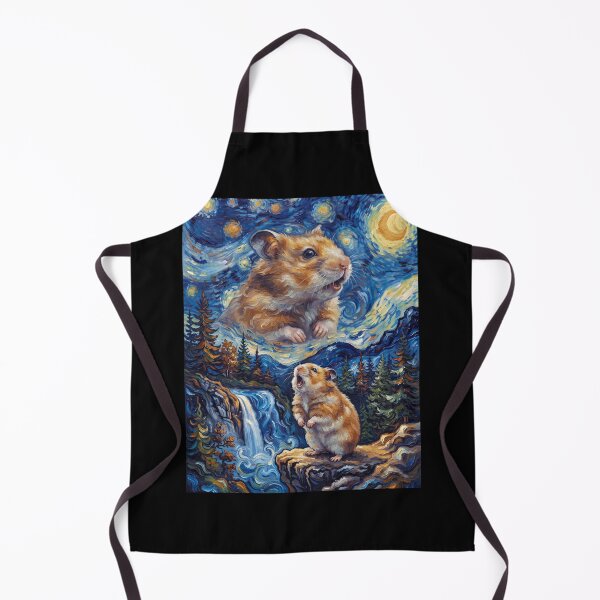 Item preview, Hamster Howling Moon Starry Night Van Gogh Art Animal Lover designed and sold by dian-rody-crest.