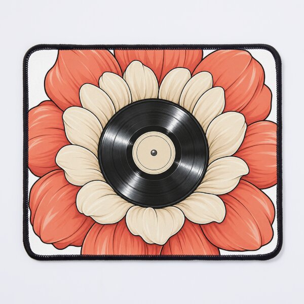Item preview, Original Vinyl Record Flower Emblem designed and sold by S06PMarketing.