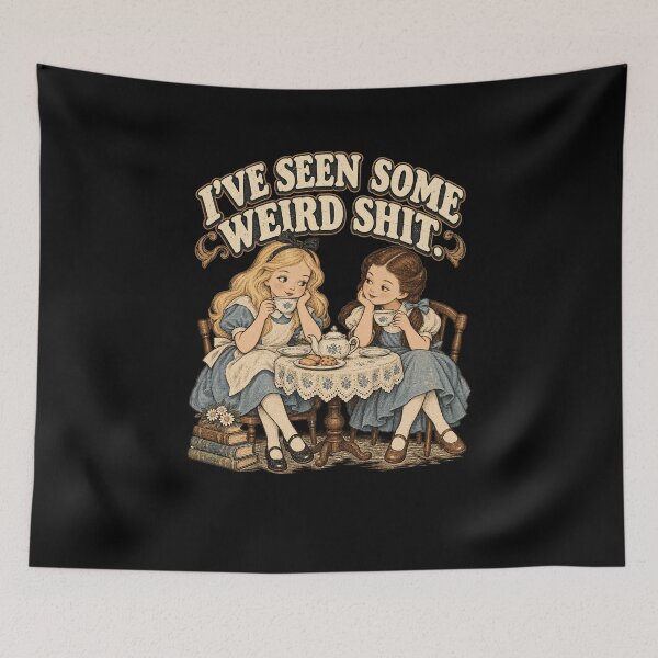 Item preview, Ive Seen Some Weird Things Vintage Storybook Tea Party Design designed and sold by AnimeSH9.
