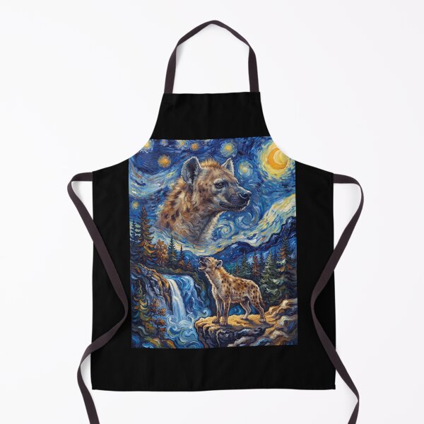 Item preview, Hyena Howling Moon Starry Night Van Gogh Art Animal Lover designed and sold by dian-rody-crest.