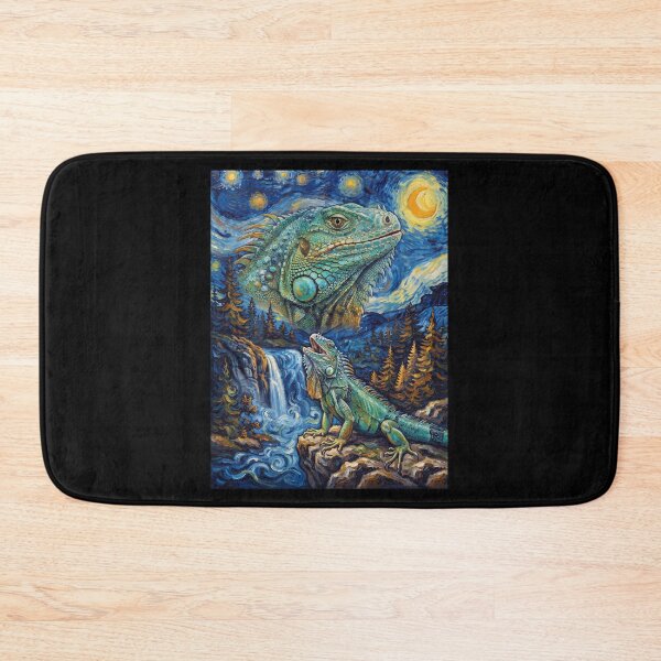 Item preview, Iguana Howling Moon Starry Night Van Gogh Art Animal Lover designed and sold by dian-rody-crest.