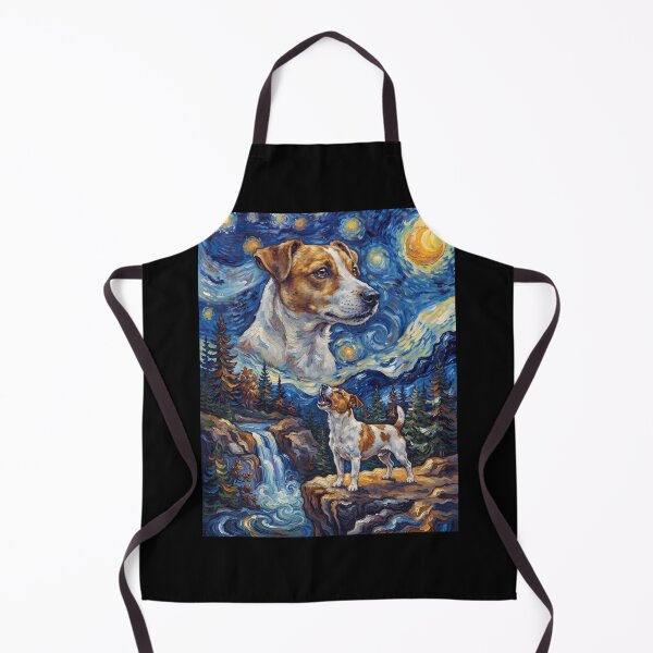 Item preview, Jack Russell Terrier Howling Moon Starry Night Van Gogh Art Animal Lover designed and sold by dian-rody-crest.