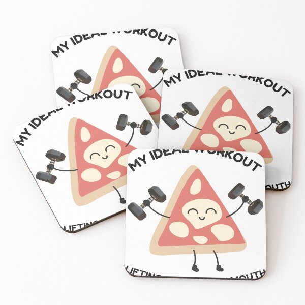 Item preview, Funny Gym Pizza Workout Lifting Pizza To My Mouth Sticker designed and sold by SoukaArtStore.