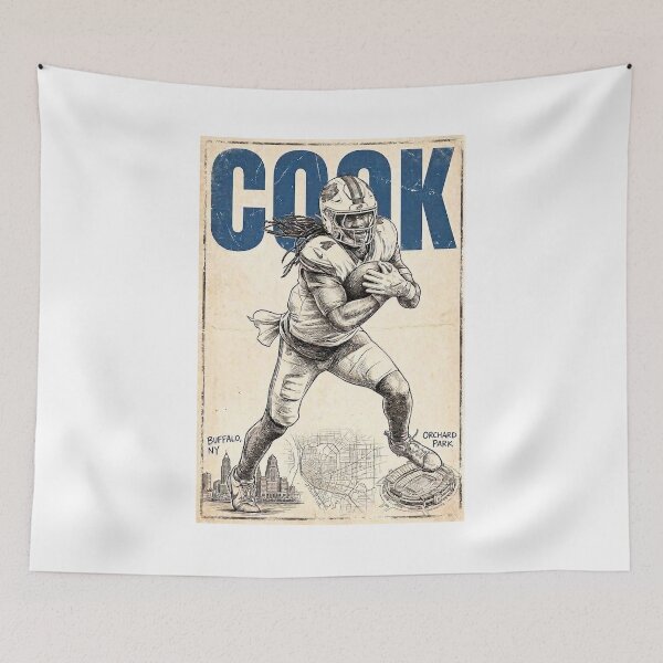 Item preview, James Cook Buffalo Football Retro 90s Vintage Bootleg Style designed and sold by Thogan0416.