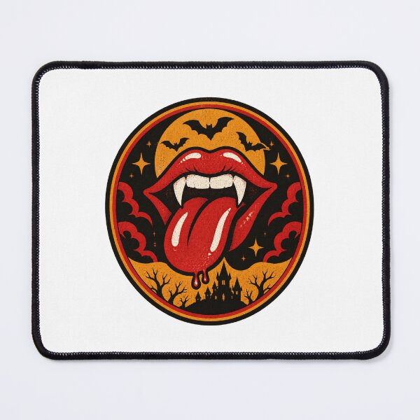 Item preview, Rolling Stone Inspired Lips with Dracula Vampire Design designed and sold by Me0wGirl.