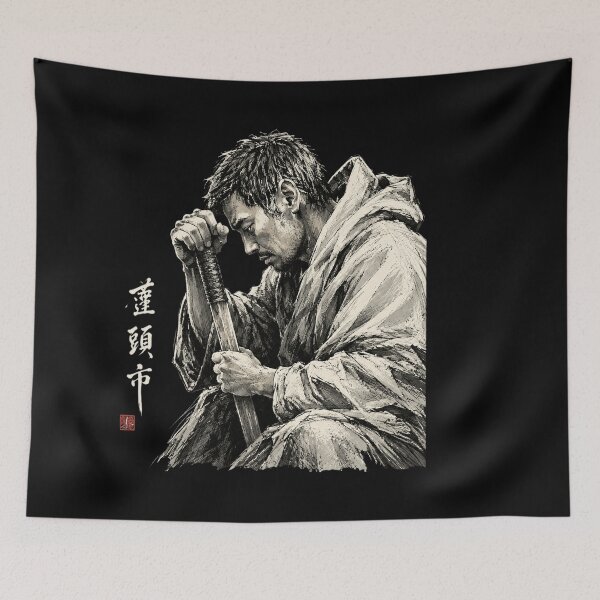 Item preview, Samurai Swordsman Ink Wash designed and sold by elsiechillqzde.