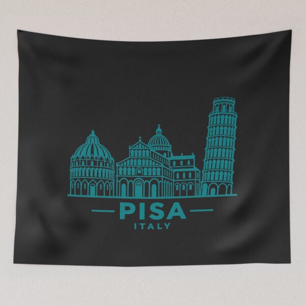 Item preview, Pisa Italy Line Art Landmark Poster designed and sold by CMYKStudio.