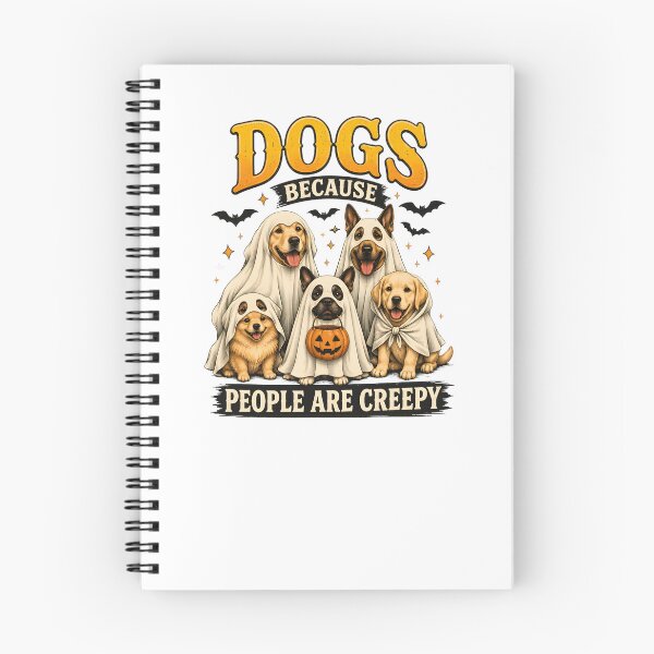 Item preview, Dogs Because People Are Creepy Halloween Ghost Dog Art designed and sold by OlyvieArt.