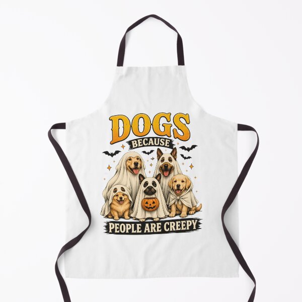 Item preview, Dogs Because People Are Creepy Halloween Ghost Dog Art designed and sold by OlyvieArt.