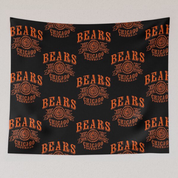 Aperçu de l'œuvre Ballon de football vintage des Bears créée et vendue par TheMemeAtelier.