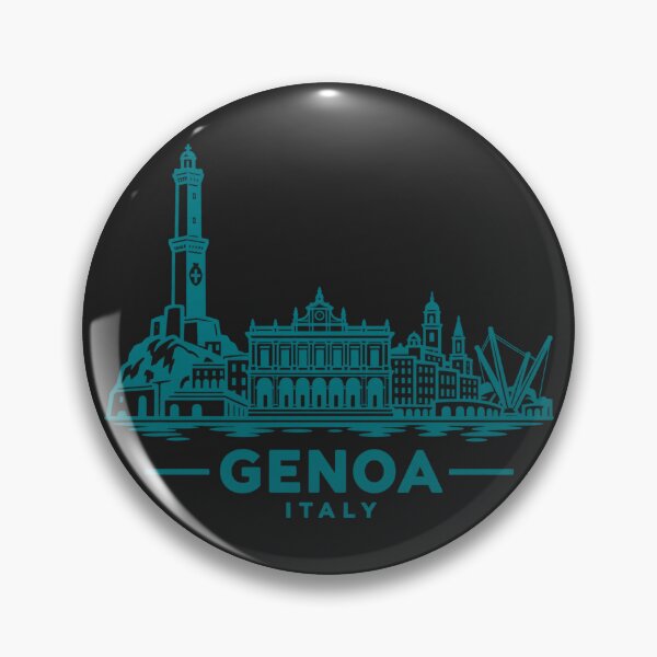 Artikelvorschau, Genua, Italien – Skyline-Poster (Linienzeichnung) entworfen und verkauft von CMYKStudio.