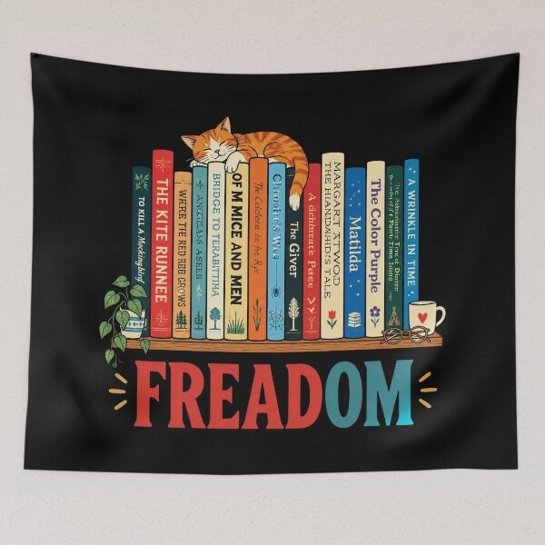 Item preview, Freadom Book Cat designed and sold by elsiechillqzde.