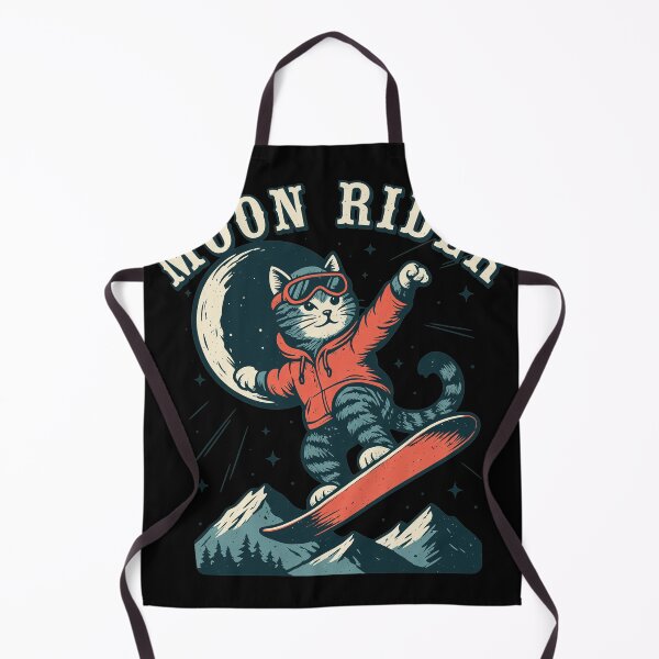 Item preview, Cat Snowboarding Moon Retro Art designed and sold by KENNETHPAGANJON.