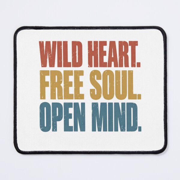 Item preview, Wild Heart. Free Soul. Open Mind. Free Spirit Wanderlust Bohemian Inspirational designed and sold by RetroMini2026.