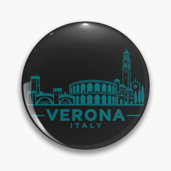 Artikelvorschau, Verona Italien Linienkunst Skyline Poster entworfen und verkauft von CMYKStudio.