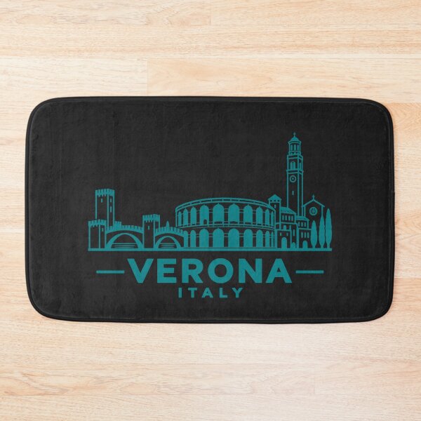 Artikelvorschau, Verona Italien Linienkunst Skyline Poster entworfen und verkauft von CMYKStudio.