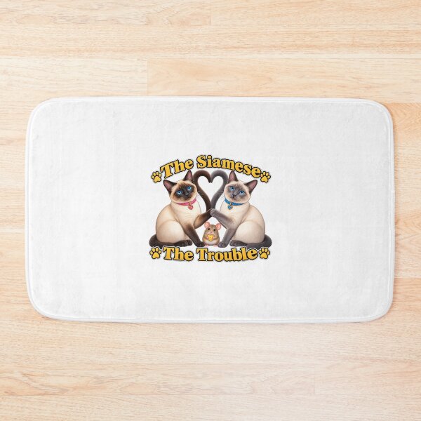 Item preview, Twice the Siamese, Twice the Trouble – Siamese Cat Lovers Design designed and sold by LnsCreations.