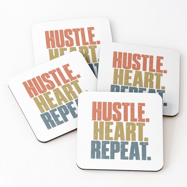 Item preview, Hustle. Heart. Repeat. Motivation Entrepreneur Mindset Success Dedication designed and sold by RetroMini2026.