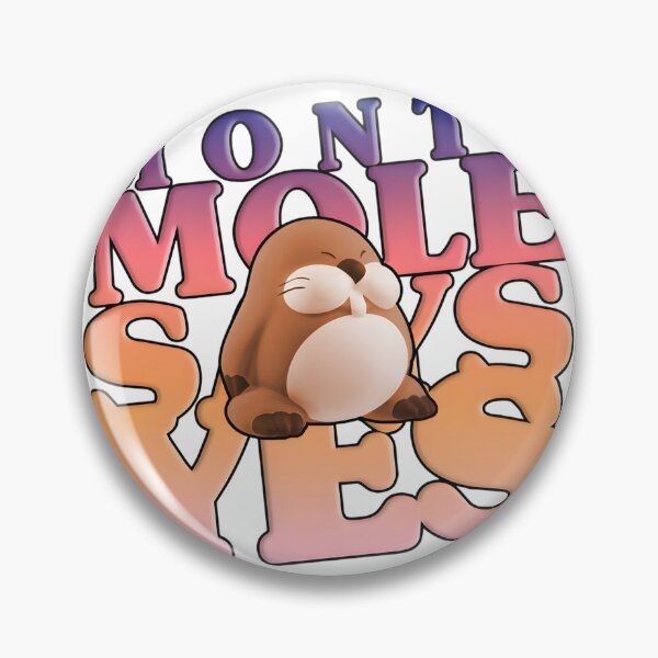 Item preview, Monty Mole Character Illustration Saying Yes - Cute Retro Video Game Inspired Design designed and sold by MuddyDragon.