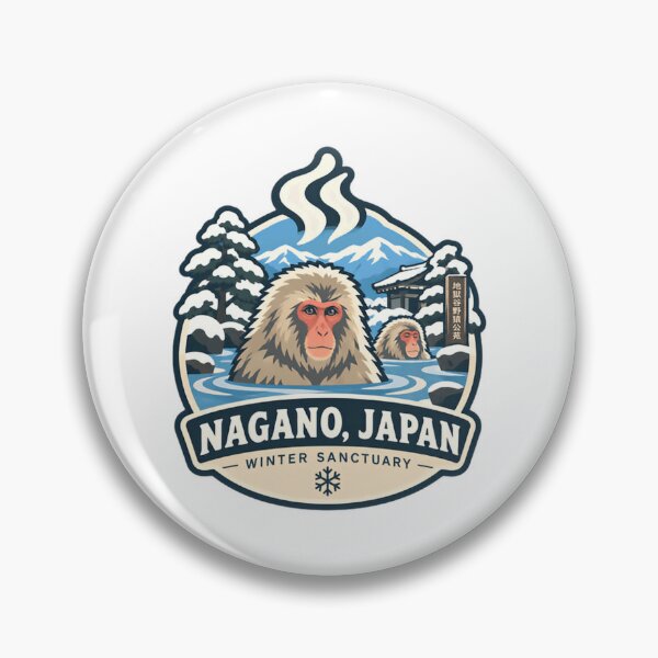 Item preview, Nagano, Japan Winter Sanctuary Snow Monkey Hot Spring Travel Souvenir designed and sold by Star3NowForMe.