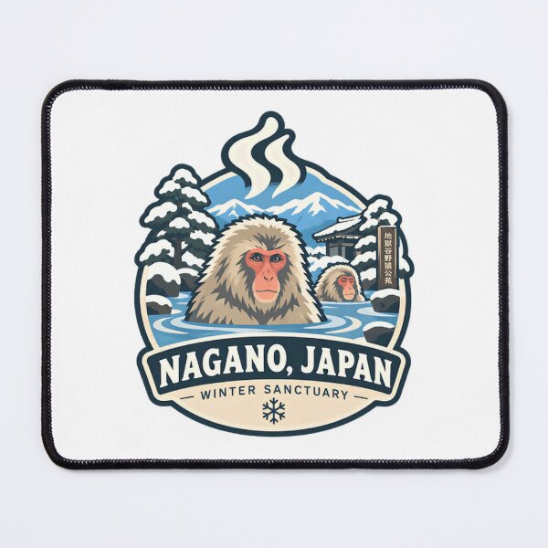 Item preview, Nagano, Japan Winter Sanctuary Snow Monkey Hot Spring Travel Souvenir designed and sold by Star3NowForMe.