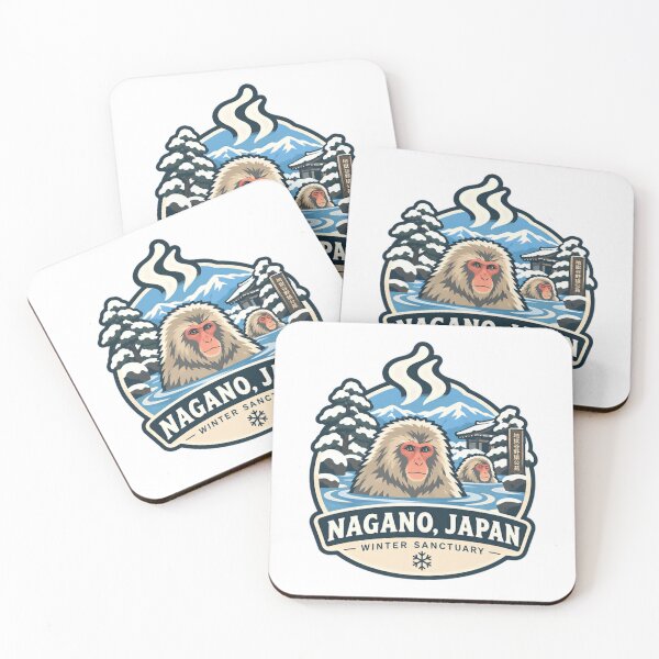 Item preview, Nagano, Japan Winter Sanctuary Snow Monkey Hot Spring Travel Souvenir designed and sold by Star3NowForMe.