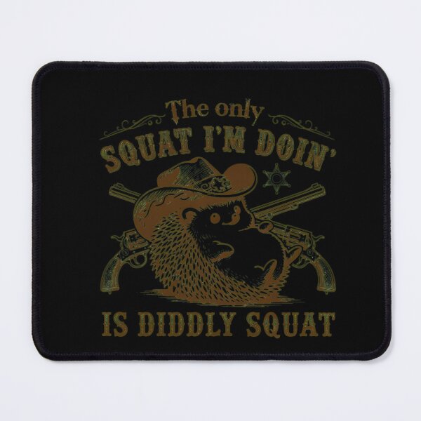 Item preview, Hedgehog Cowboy Squat Diddly Squat designed and sold by MarielaDeckow.